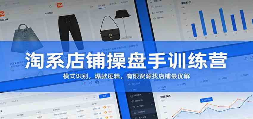 淘系店铺操盘手训练营：模式识别，爆款逻辑，有限资源找店铺最优解网创项目-知识付费-在线课程-自媒体创业-网络副业-优利资源优利资源网
