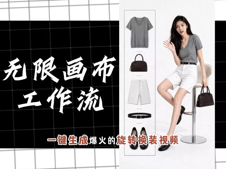 无限画布工作流，一键制作爆火的旋转换装视频，操作简单，零基础也能学会网创项目-知识付费-在线课程-自媒体创业-网络副业-优利资源优利资源网