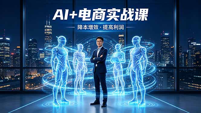 AI+电商实战课，1人+N个AI 智能体，把SOP变AI员工，实现降本增效提高利润网创项目-知识付费-在线课程-自媒体创业-网络副业-优利资源优利资源网