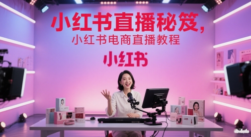 小红书直播秘笈，小红书电商直播教程网创项目-知识付费-在线课程-自媒体创业-网络副业-优利资源优利资源网