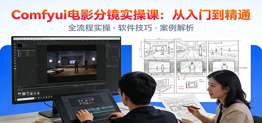 ComfyUI电影分镜实操课：分镜一致性，全流程AI视频制作，零基础也能做专业分镜网创项目-知识付费-在线课程-自媒体创业-网络副业-优利资源优利资源网