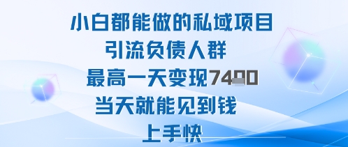 2025年小白都能做的私域项目引流负债人群最高一天变现1k+高变现难度低当天就能见到钱上手快网创项目-知识付费-在线课程-自媒体创业-网络副业-优利资源优利资源网