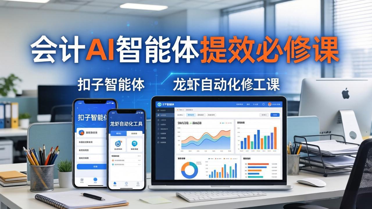 财务会计AI智能体提效必修课：扣子智能体+龙虾自动化+报表分析，一站式提升财务工作效率网创项目-知识付费-在线课程-自媒体创业-网络副业-优利资源优利资源网