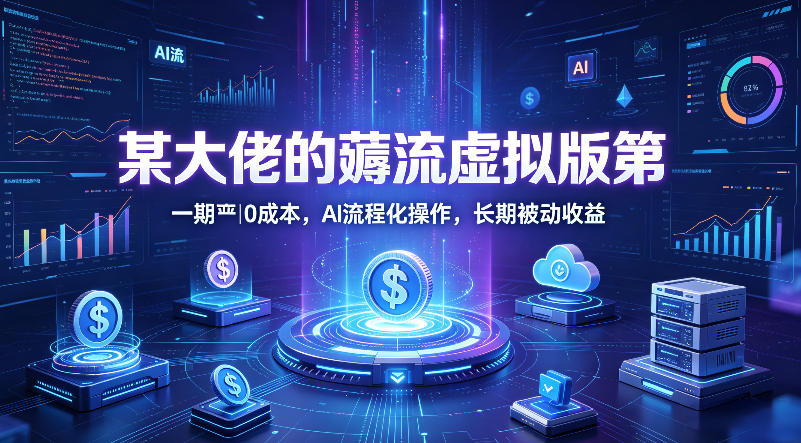 某大佬的薅流虚拟版第一期丨0成本，AI流程化操作，长期被动收益网创项目-知识付费-在线课程-自媒体创业-网络副业-优利资源优利资源网