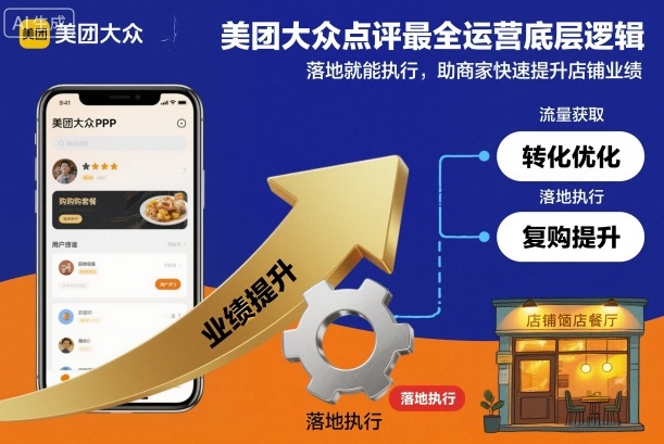 美团大众点评最全运营底层逻辑，落地就能执行，助商家快速提升店铺业绩网创项目-知识付费-在线课程-自媒体创业-网络副业-优利资源优利资源网