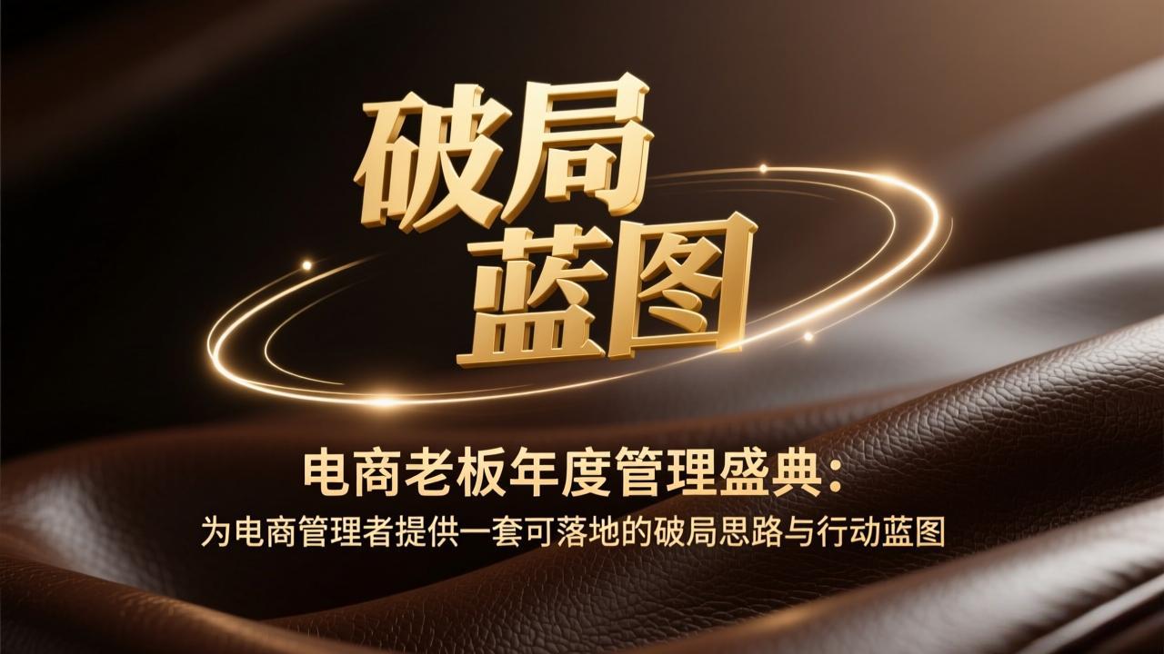 电商老板年度管理盛典：为电商管理者提供一套可落地的破局思路与行动蓝图网创项目-知识付费-在线课程-自媒体创业-网络副业-优利资源优利资源网