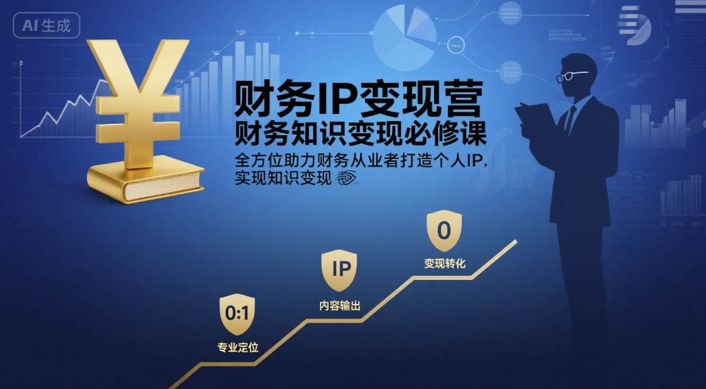 财务IP变现营，财务知识变现必修课，全方位助力财务从业者打造个人IP，实现知识变现网创项目-知识付费-在线课程-自媒体创业-网络副业-优利资源优利资源网