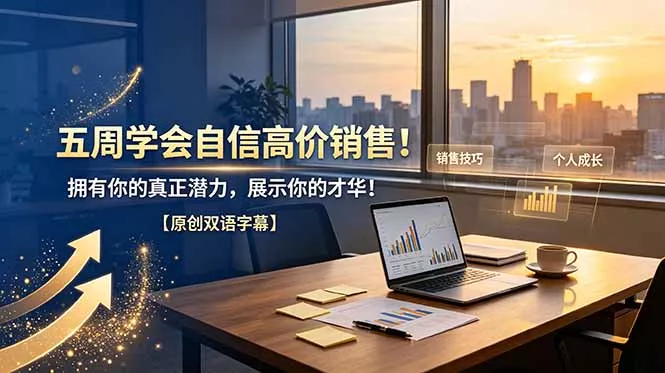五周学会自信高价销售！拥有你的真正潜力，展示你的才华！【原创双语字幕】网创项目-知识付费-在线课程-自媒体创业-网络副业-优利资源优利资源网