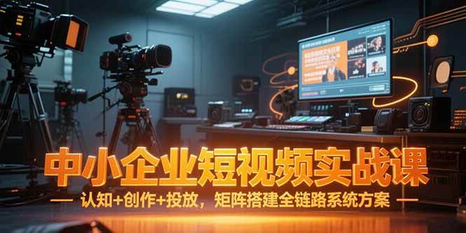 （15249期）中小企业短视频实战课，认知+创作+投放，矩阵搭建全链路系统方案网创项目-知识付费-在线课程-自媒体创业-网络副业-优利资源优利资源网