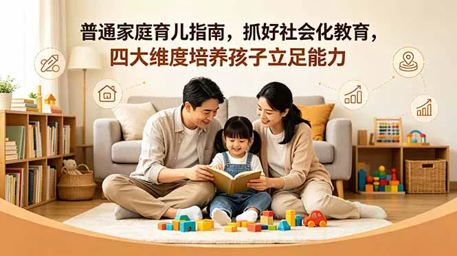 付费文章：普通家庭育儿指南，抓好社会化教育，四大维度培养孩子立足能力网创项目-知识付费-在线课程-自媒体创业-网络副业-优利资源优利资源网