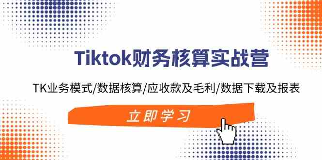 Tiktok财务核算实战营：TK业务模式/数据核算/应收款及毛利/数据下载及报表网创项目-知识付费-在线课程-自媒体创业-网络副业-优利资源优利资源网