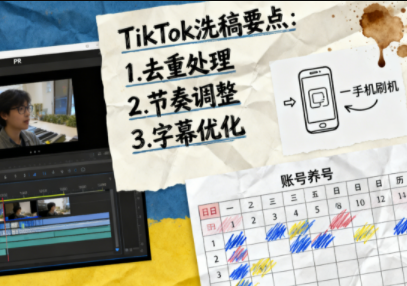 TikTok洗稿剪辑全流程课网创项目-知识付费-在线课程-自媒体创业-网络副业-优利资源优利资源网