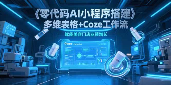 （15239期）零代码AI小程序搭建，多维表格+Coze工作流，赋能美容门店业绩增长网创项目-知识付费-在线课程-自媒体创业-网络副业-优利资源优利资源网