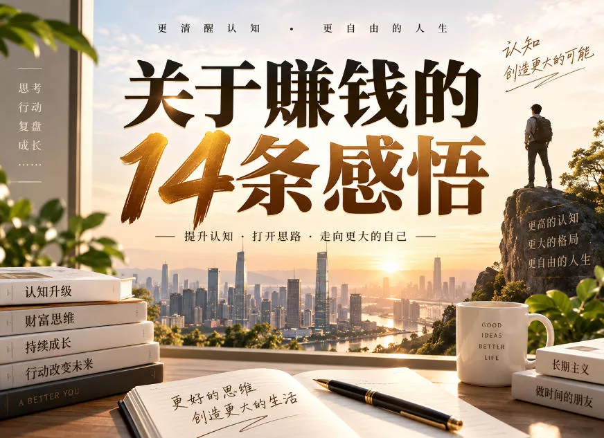 付费文章：关于賺钱的14条感悟网创项目-知识付费-在线课程-自媒体创业-网络副业-优利资源优利资源网