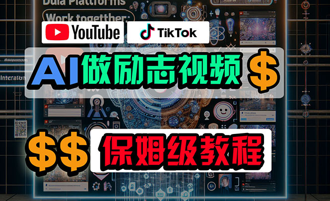 （10520期）利用AI制作励志视频，在YouTube和TikTok赚钱，小白可做（附工具）网创项目-知识付费-在线课程-自媒体创业-网络副业-优利资源优利资源网