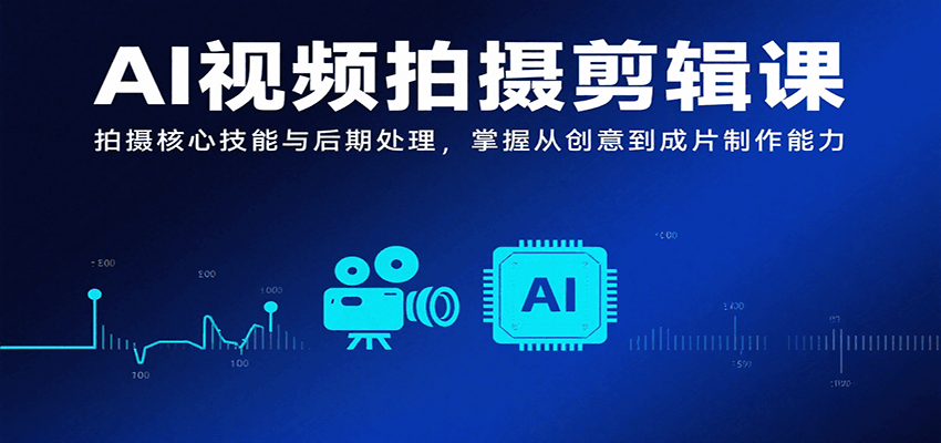 AI视频拍摄剪辑课，拍摄核心技能与后期处理，掌握从创意到成片制作能力网创项目-知识付费-在线课程-自媒体创业-网络副业-优利资源优利资源网