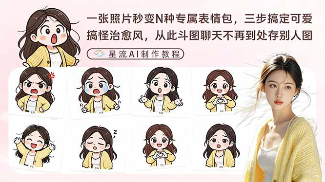 一张照片秒变N种专属表情包，三步搞定可爱搞怪治愈风，从此斗图聊天不再到处存别人图网创项目-知识付费-在线课程-自媒体创业-网络副业-优利资源优利资源网