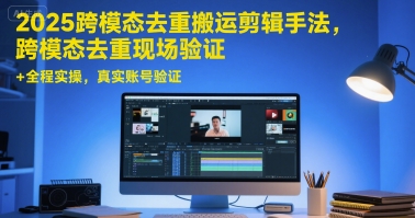 2025跨模态去重搬运剪辑手法，跨模态去重现场验证 +全程实操，真实账号验证网创项目-知识付费-在线课程-自媒体创业-网络副业-优利资源优利资源网