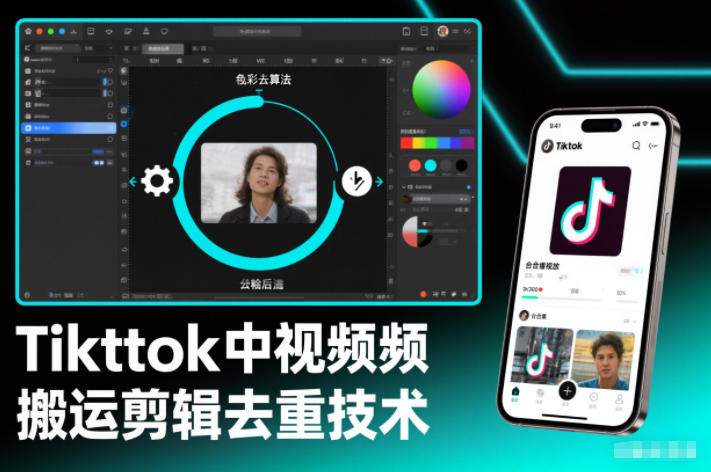 Tiktok中视频纯搬运剪辑去重技术，外来技术，自行测试网创项目-知识付费-在线课程-自媒体创业-网络副业-优利资源优利资源网