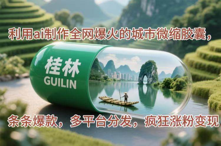 （14704期）利用ai制作全网爆火的城市微缩胶囊，条条爆款，多平台分发，疯狂涨粉变现网创项目-知识付费-在线课程-自媒体创业-网络副业-优利资源优利资源网