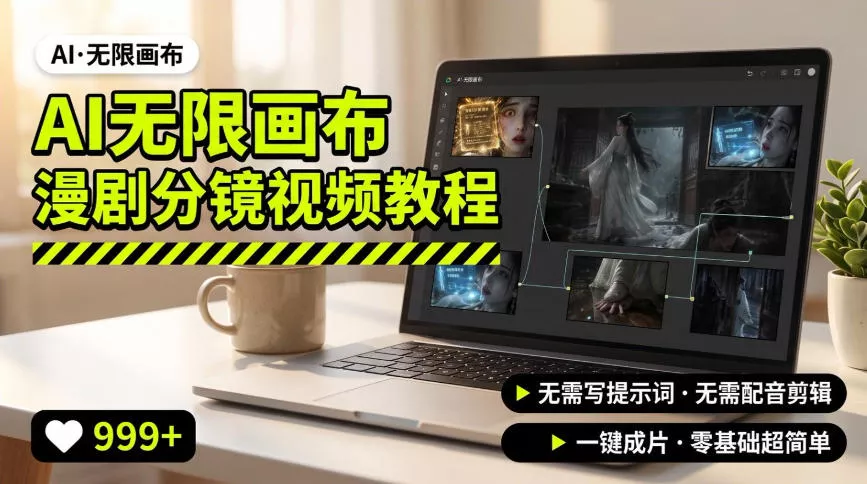 AI无限画布制作爆款漫剧分镜视频搭建教程，无需写脚本，无需制作音频，一键制作超简单网创项目-知识付费-在线课程-自媒体创业-网络副业-优利资源优利资源网