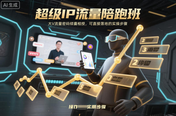 超级IP流量陪跑班，大V流量密码倾囊相授，可直接落地的实操步骤网创项目-知识付费-在线课程-自媒体创业-网络副业-优利资源优利资源网