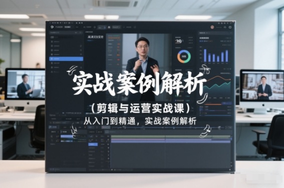 剪辑与运营实战课，从入门到精通，实战案例解析(更新2026)网创项目-知识付费-在线课程-自媒体创业-网络副业-优利资源优利资源网