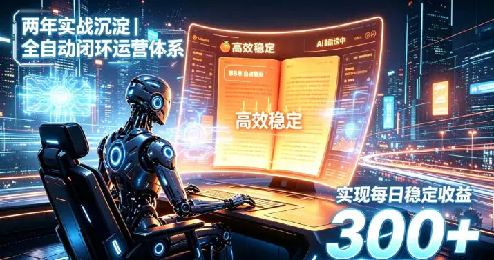 两年实战沉淀｜全自动闭环运营体系，实现每日稳定收益300+【揭秘】网创项目-知识付费-在线课程-自媒体创业-网络副业-优利资源优利资源网