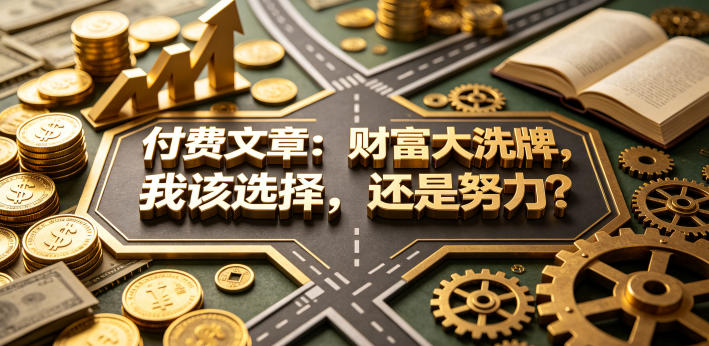 付费文章：财富大洗牌，我该选择，还是努力？网创项目-知识付费-在线课程-自媒体创业-网络副业-优利资源优利资源网