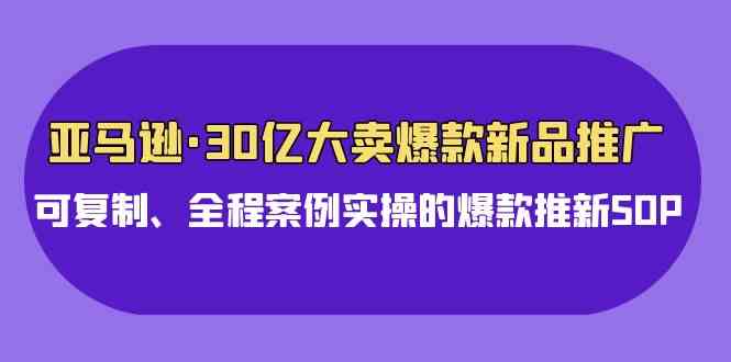 （9944期）亚马逊30亿·大卖爆款新品推广，可复制、全程案例实操的爆款推新SOP网创项目-知识付费-在线课程-自媒体创业-网络副业-优利资源优利资源网