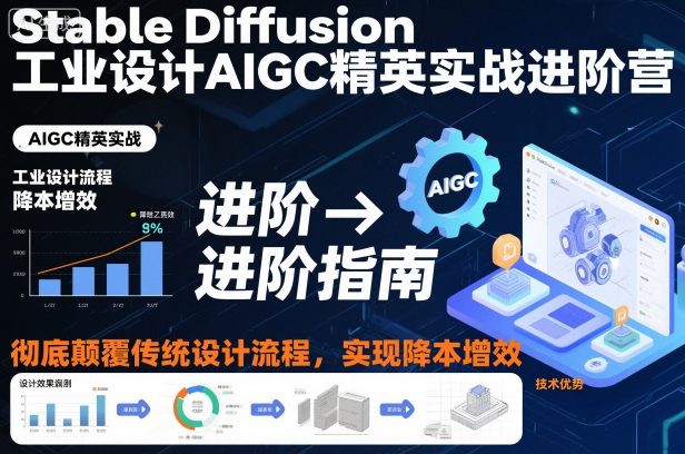 Stable Diffusion工业设计AIGC精英实战进阶营，彻底颠覆传统设计流程，实现降本增效网创项目-知识付费-在线课程-自媒体创业-网络副业-优利资源优利资源网
