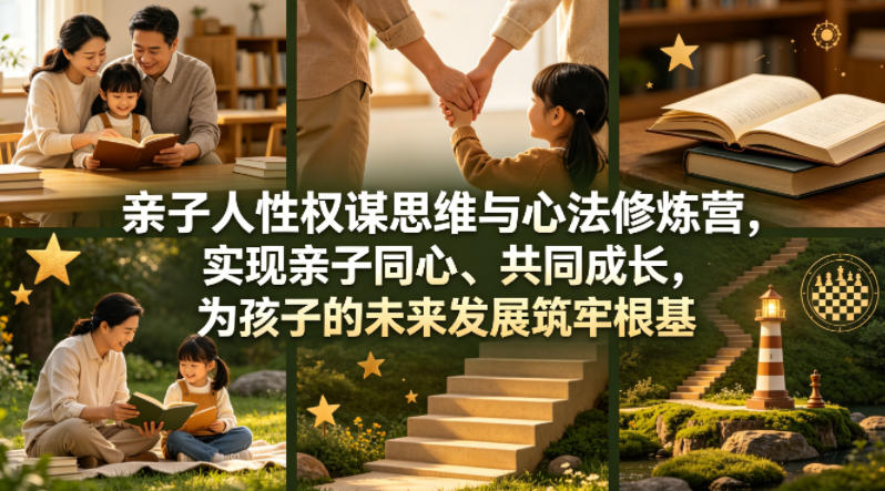 亲子人性权谋思维与心法修炼营，实现亲子同心、共同成长，为孩子的未来发展筑牢根基【音频】网创项目-知识付费-在线课程-自媒体创业-网络副业-优利资源优利资源网