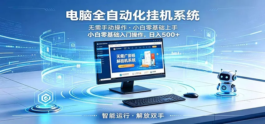 智能广告挂机无需值守，小白上手轻松实现每日增收网创项目-知识付费-在线课程-自媒体创业-网络副业-优利资源优利资源网