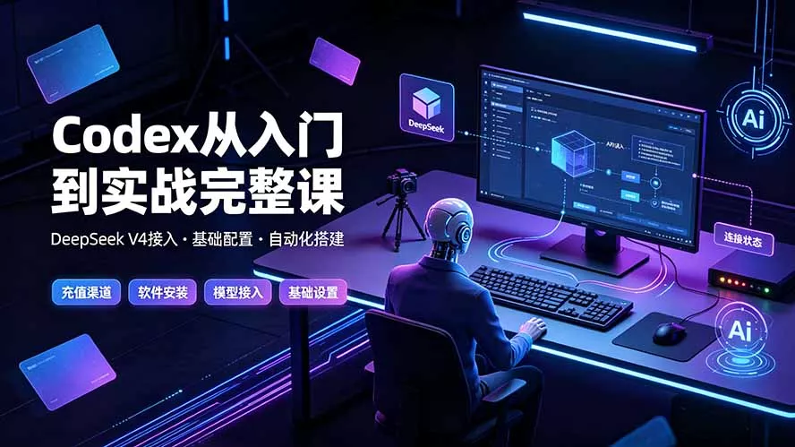 Codex从入门到实战完整课｜充值·安装·接入DeepSeek，记忆·插件·Skill·CLI·MCP全拆解网创项目-知识付费-在线课程-自媒体创业-网络副业-优利资源优利资源网