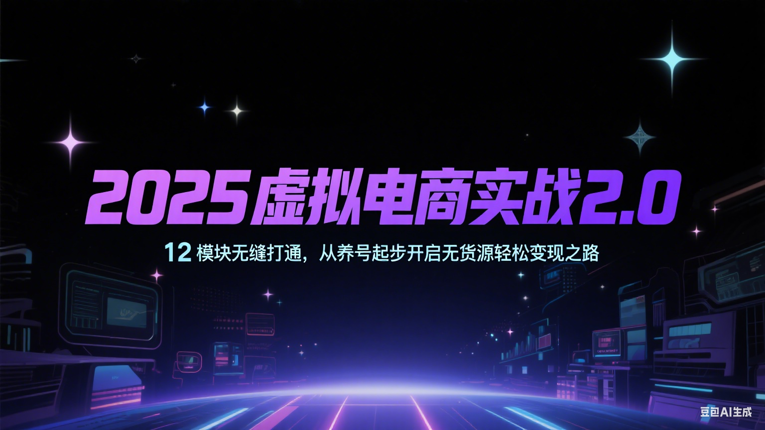 2025虚拟电商实战2.0，12模块无缝打通，从养号起步开启无货源轻松变现之路网创项目-知识付费-在线课程-自媒体创业-网络副业-优利资源优利资源网