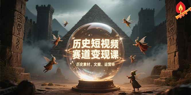 （15386期）历史短视频赛道变现课，百集素材库应用，文案剪辑技巧，账号运营全案网创项目-知识付费-在线课程-自媒体创业-网络副业-优利资源优利资源网