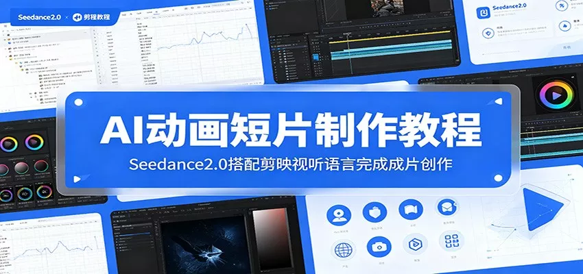 AI动画短片制作教程：Seedance2.0搭配剪映视听语言完成成片创作网创项目-知识付费-在线课程-自媒体创业-网络副业-优利资源优利资源网
