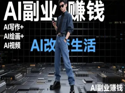 AI改变生活（Ai写作+AI绘画+Ai视频），AI副业挣钱网创项目-知识付费-在线课程-自媒体创业-网络副业-优利资源优利资源网
