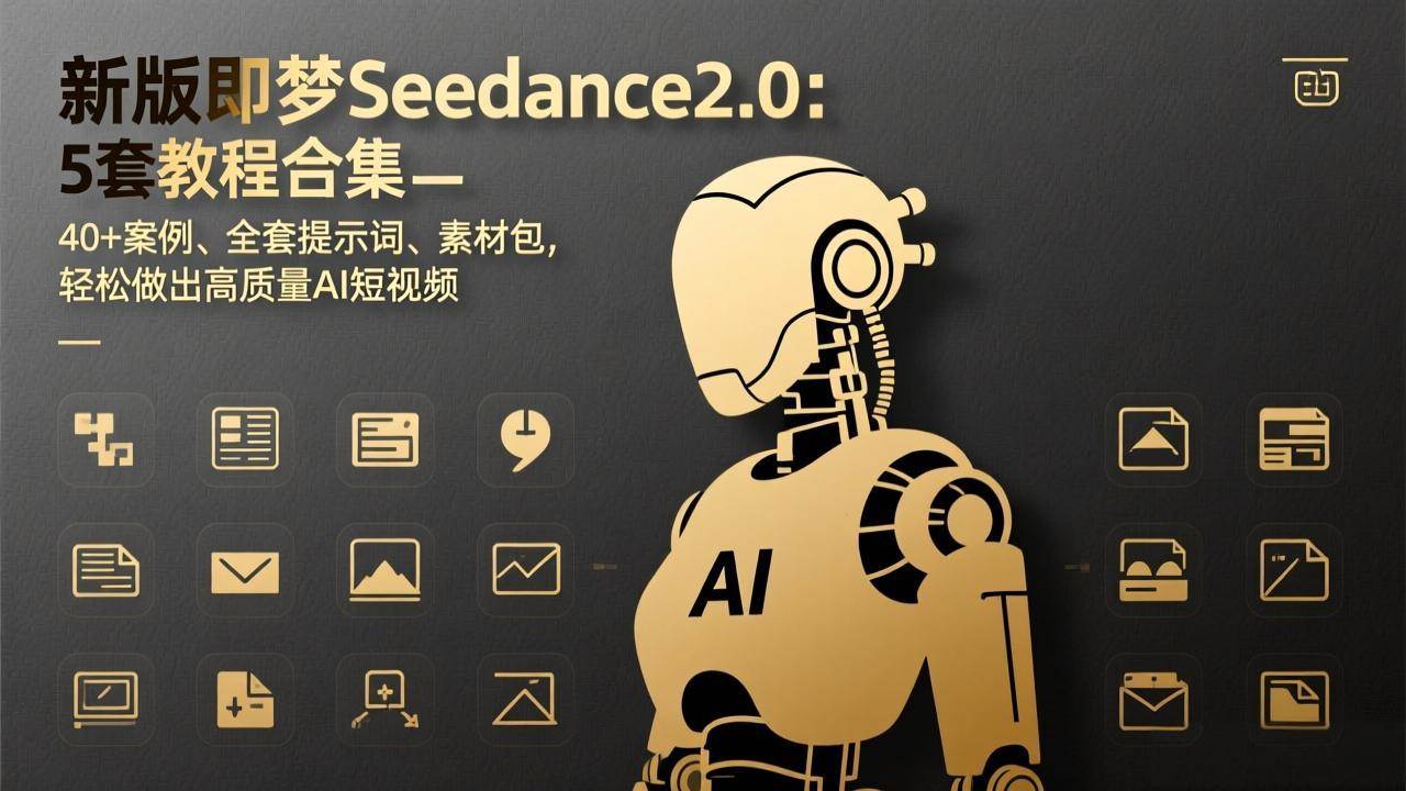 （17398期）新版即梦Seedance2.0：5套教程合集，40+案例、全套提示词、素材包，轻松做出高质量AI短视频网创项目-知识付费-在线课程-自媒体创业-网络副业-优利资源优利资源网