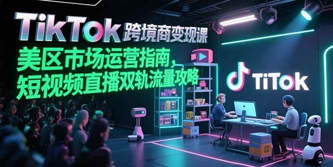（15344期）TikTok跨境电商变现课，美区市场运营指南，短视频直播双轨流量攻略网创项目-知识付费-在线课程-自媒体创业-网络副业-优利资源优利资源网
