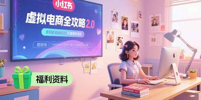 （15387期）虚拟电商全攻略2.0，开店选品实操流程，账号定位、货源发布、笔记发布技巧网创项目-知识付费-在线课程-自媒体创业-网络副业-优利资源优利资源网