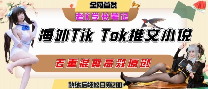 海外tiktok小说推文暴力项目，高停留率，高转化率，上手后一天搞顿饭钱不是问题网创项目-知识付费-在线课程-自媒体创业-网络副业-优利资源优利资源网