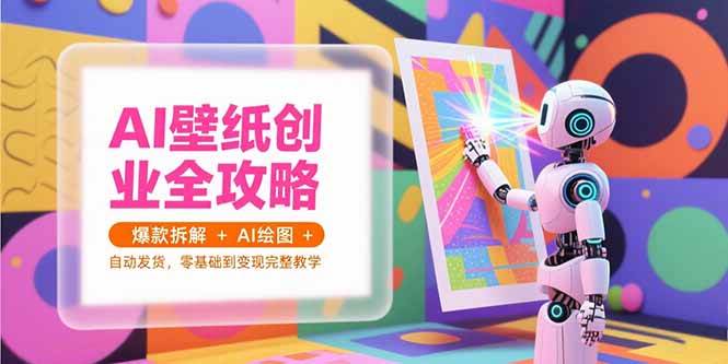 （15312期）AI壁纸创业全攻略，爆款拆解+AI绘图+自动发货，零基础到变现完整教学网创项目-知识付费-在线课程-自媒体创业-网络副业-优利资源优利资源网