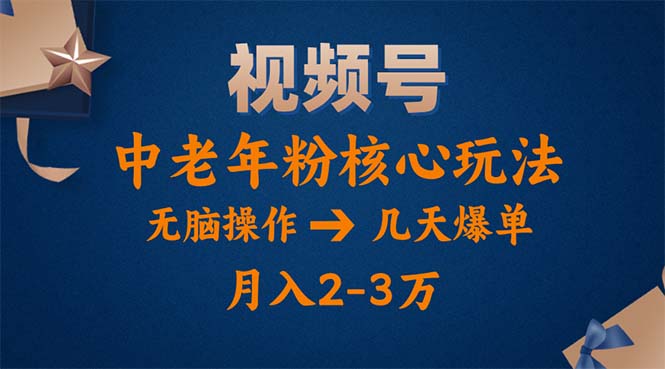 （11288期）视频号火爆玩法，高端中老年粉核心打法，无脑操作，一天十分钟，月入两万网创项目-知识付费-在线课程-自媒体创业-网络副业-优利资源优利资源网