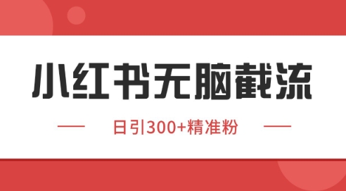 小红书截流同行客源，独家野路子获客玩法 日引200+暴力获客【揭秘】网创项目-知识付费-在线课程-自媒体创业-网络副业-优利资源优利资源网