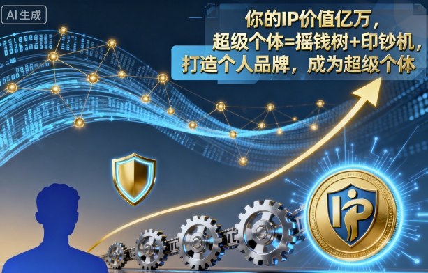 你的IP价值亿万，超级个体=摇钱树+印钞机，打造个人品牌，成为超级个体网创项目-知识付费-在线课程-自媒体创业-网络副业-优利资源优利资源网