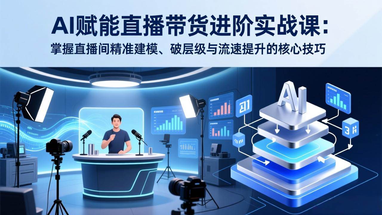 （17405期）AI赋能直播带货进阶实战课：掌握直播间精准建模、破层级与流速提升的核心技巧网创项目-知识付费-在线课程-自媒体创业-网络副业-优利资源优利资源网