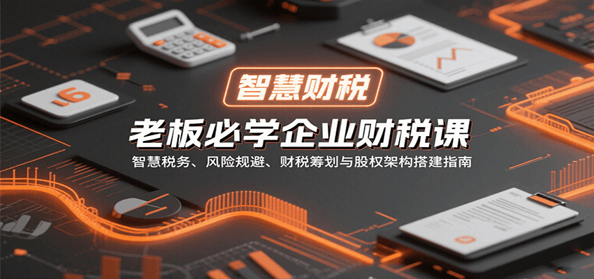 老板必学企业财税课：智慧税务、风险规避、财税筹划与股权架构搭建指南网创项目-知识付费-在线课程-自媒体创业-网络副业-优利资源优利资源网