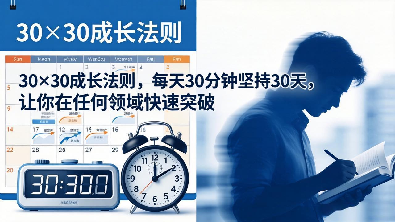 付费文章：30×30成长法则，每天30分钟坚持30天，让你在任何领域快速突破网创项目-知识付费-在线课程-自媒体创业-网络副业-优利资源优利资源网