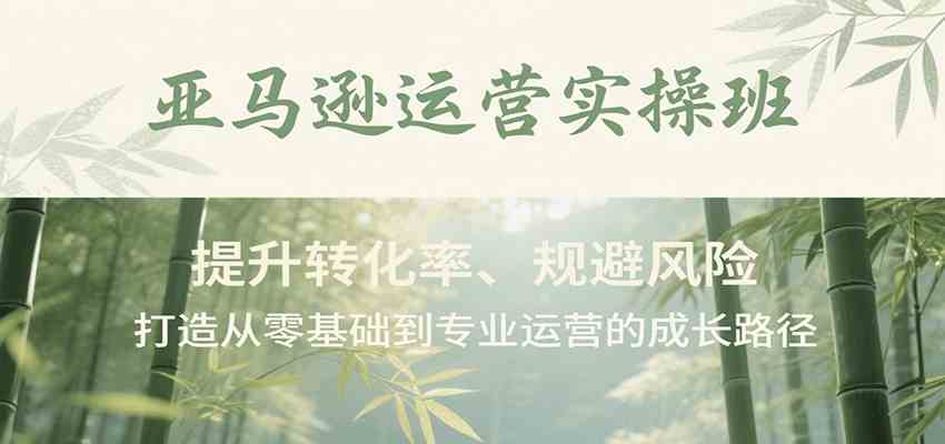 亚马逊运营实操班，提升转化率、规避风险，打造从零基础到专业运营的成长路径网创项目-知识付费-在线课程-自媒体创业-网络副业-优利资源优利资源网
